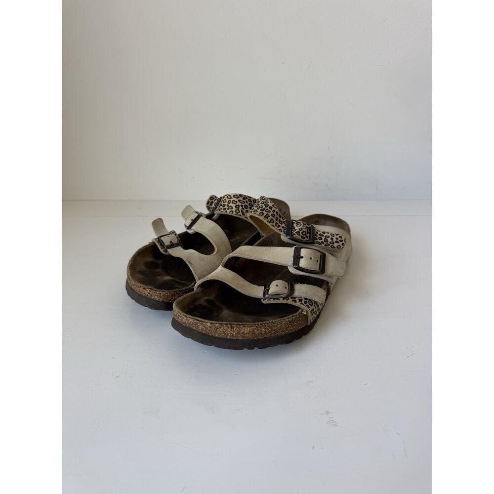 Birkenstock Shoes Womens Size 9 Papillio Tan Leopard Leather Sandals EU 40 - Picture 2 of 10